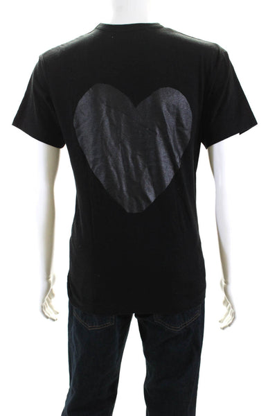 Play Comme Des Garcons Mens Crewneck Short Sleeves Graphic T-Shirt Black Size XL