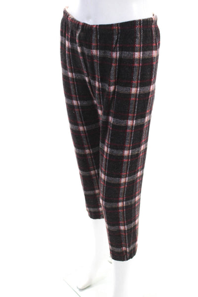 The Great Women's Drawstring Waist Tapered Leg Jogger Pant Plaid Size 0