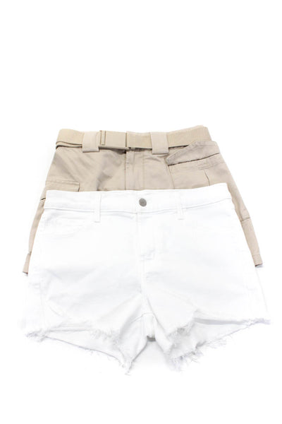 J Brand Women's Button Closure Five Pockets Cutoff Short White Size 26 Lot 2