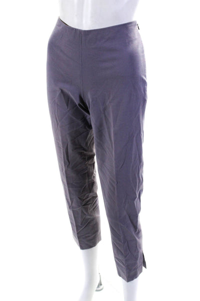 Gunex Womens High Rise Slim Leg Casual Pants Gray Cotton Size 4