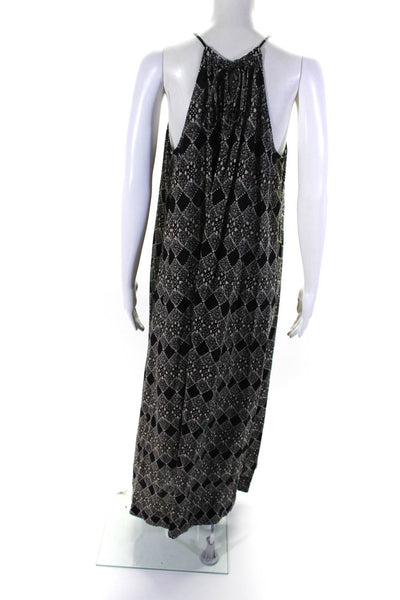 Madewell Womens Spaghetti Strap Abstract Midi Dress Black White Size Medium