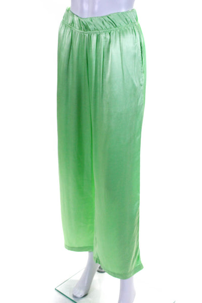 Michael Lauren Women's Round Neck Sleeveless Two Piece Pant Set Green Size XS