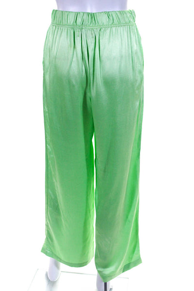 Michael Lauren Women's Round Neck Sleeveless Two Piece Pant Set Green Size XS