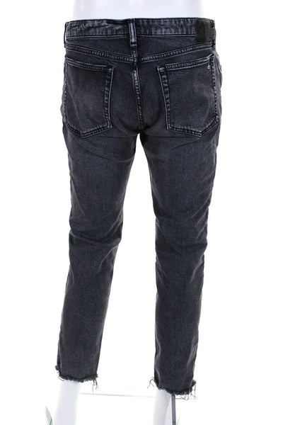 Rag & Bone Womens Denim Mid Rise Zip Up Straight Leg Jeans Pants Black Size 30