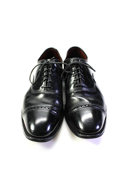 Allen Edmonds Mens Fifth Ave Cap Toe Leather Derby Shoes Black Size 9.5