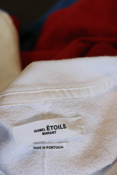 Isabel Marant Mens Cotton Graphic Print Colorblock Sweatshirt Blue Size EUR36