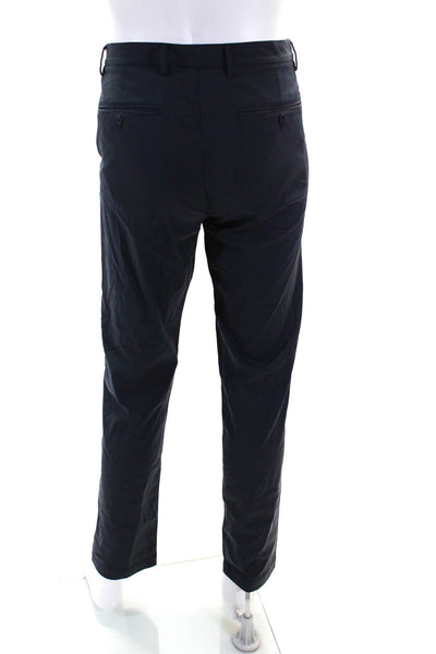 Theory Mens Wool Buttoned Zipped Straight Slip-On Dress Pants Blue Size EUR34