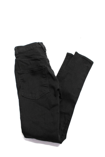 Veronica Beard Womens Stretch Denim High Rise Skinny Jeans Black Size 25 0