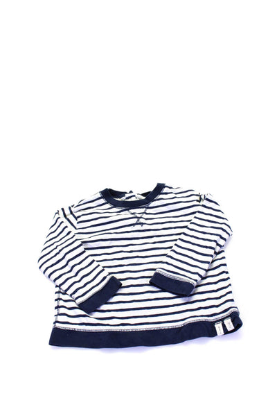 Jacadi Zara Boys Long Sleeve Striped One Piece Sweater White Blue 12-18 Months