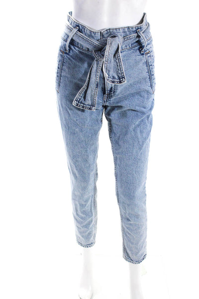 Grlfrnd Women's High Waist Belt Medium Wash Skinny Denim Pant Size 26