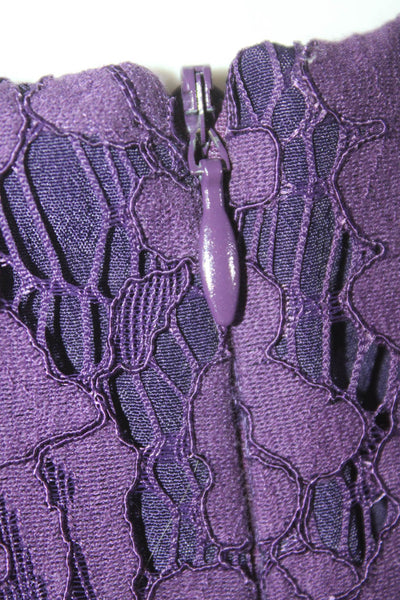 J Crew Womens Cotton Floral Print Back Zipped Long Sleeve Dress Purple Size 12T