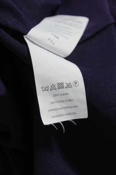 J Crew Womens Cotton Floral Print Back Zipped Long Sleeve Dress Purple Size 12T