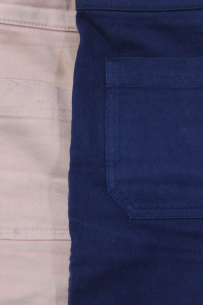 J Crew Womens Cotton Buttoned Straight Leg High Rise Pants Blue Size EUR30 Lot 2