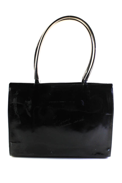 Salvatore Ferragamo Womens Black Leather Zip Shoulder Bag Handbag