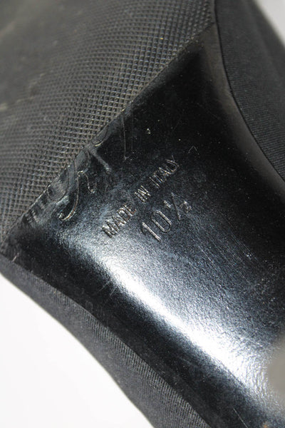 Roger Vivier Womens Grosgrain Buckle Slip On Stiletto Pumps Black Size 10.5