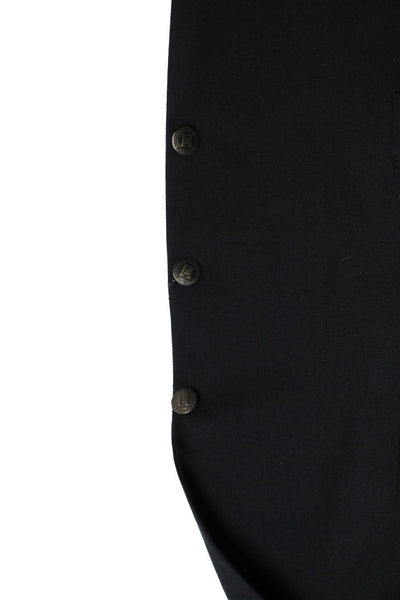 Hickey Freeman Mens Dark Navy Wool Three Button Long Sleeve Blazer Size 20R