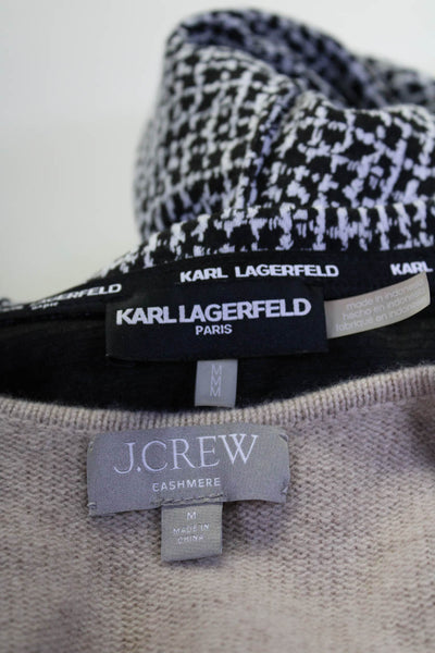 J Crew Karl Lagerfeld Womens Tank Top Cardigan Sweaters Brown Size Medium Lot 3