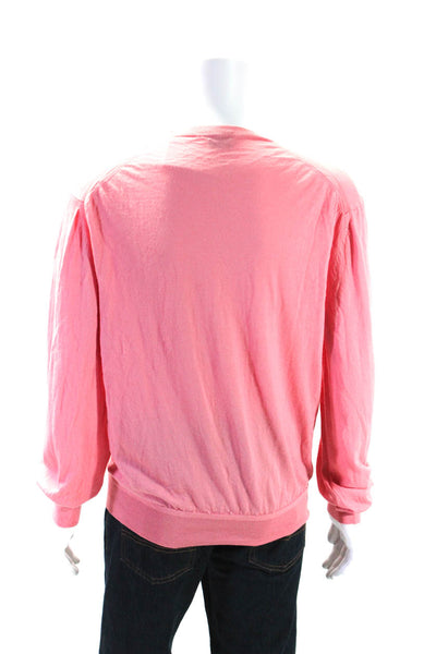 Tom Ford Mens Thin Knit V Neck Pullover Sweater Pink Cashmere Size IT 56