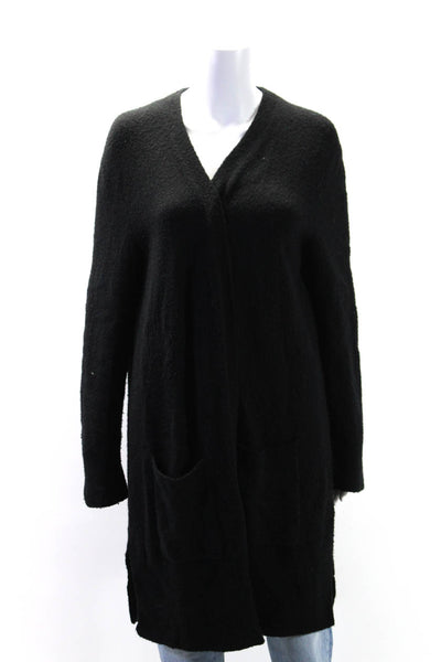 Madewell Womens Long Open Front Duster Cardigan Sweater Black Size Medium