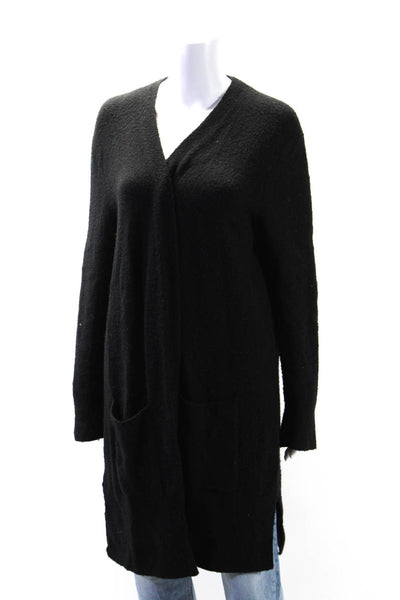 Madewell Womens Long Open Front Duster Cardigan Sweater Black Size Medium