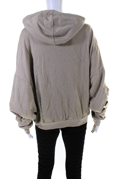 Young Fabulous & Broke Womens Oversize Dolman Sleeve Hoodie Sweatshirt Beige M/L