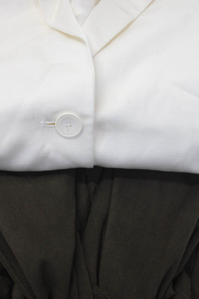 Zara  Women's Collared Long Sleeves Two Button Lined Blazer Beige Size S Lot 2