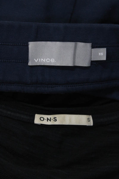 O.N.S Vince Mens Tee Shirt Shorts Black Navy Blue Size Small Extra Small Lot 2