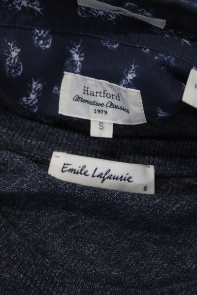 Emile Lafaurie Hartford Mens Sweater Button Down Shirt Blue Size Small Lot 2