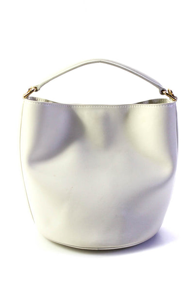 Celine Womens Light Green Leather Turn Lock Small Top Handle Bucket Handbag