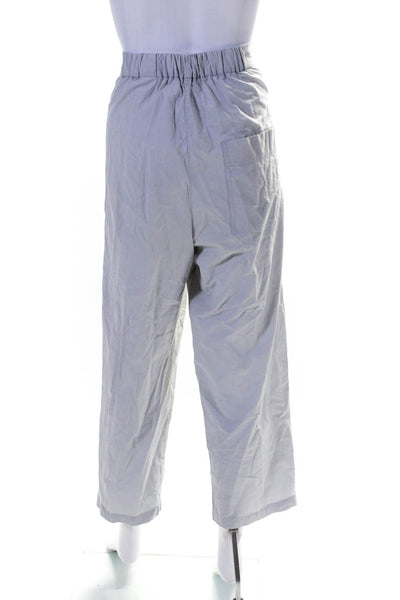 COS Womens Light Gray Cotton High Rise Pull On Straight Leg Pants Size 8