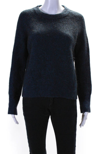 COS Womens Blue Black Crew Neck Long Sleeve Pullover Sweater Top Size S