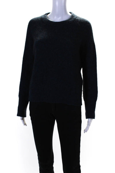 COS Womens Blue Black Crew Neck Long Sleeve Pullover Sweater Top Size S