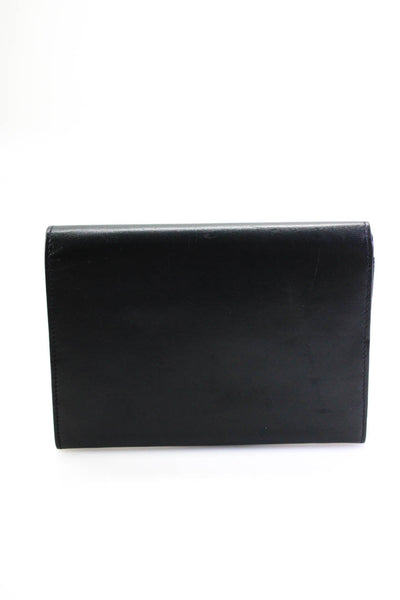 Polo Ralph Lauren Womens Multicompartment Layered Wallet Navy Blue Leather