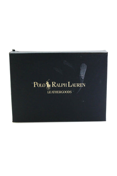 Polo Ralph Lauren Womens Multicompartment Layered Wallet Navy Blue Leather