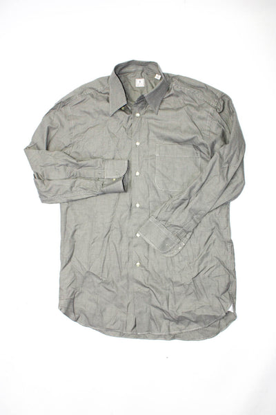 Peter Millar Mens Dress Shirts Sweater Brown Black Grey Size Medium Lot 3