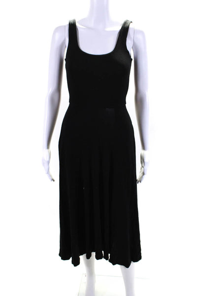 Vince Womens Solid Black Scoop Neck Sleeveless Fit & Flare Dress Size XXS