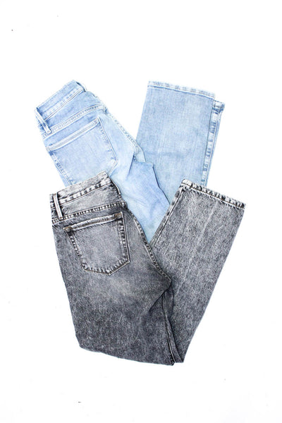 Frame Womens Faded Gray Cotton High Rise Straight Leg Jeans Size 24 25 Lot 2