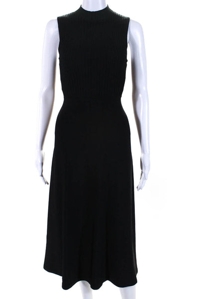 Theory Womens Turtleneck High Neck Sleeveless A Line Dress Black Size Small