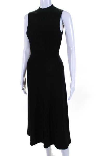 Theory Womens Turtleneck High Neck Sleeveless A Line Dress Black Size Small