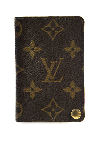 Louis Vuitton Unisex Porte Cult Monogram Credit Pression Card Case Holder Brown