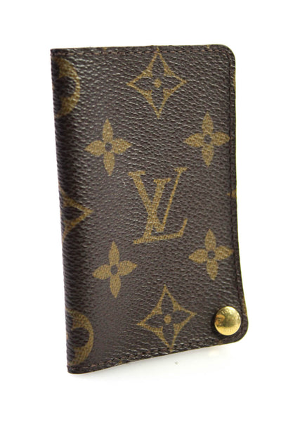 Louis Vuitton Unisex Porte Cult Monogram Credit Pression Card Case Holder Brown