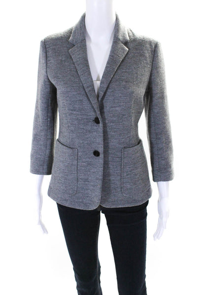 The Row Womens Two Button Notched Lapel Blazer Jacket Gray Wool Size 6