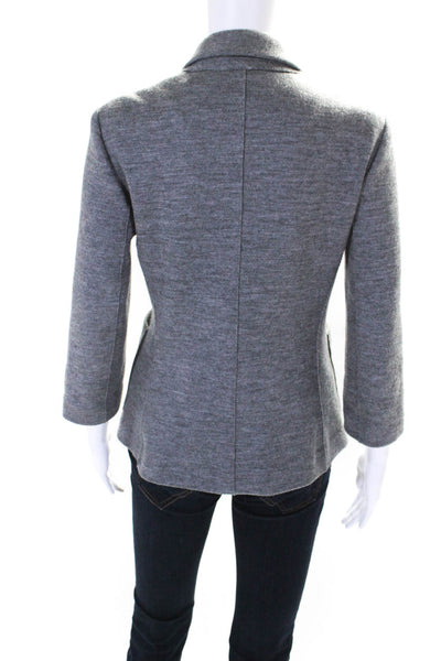 The Row Womens Two Button Notched Lapel Blazer Jacket Gray Wool Size 6