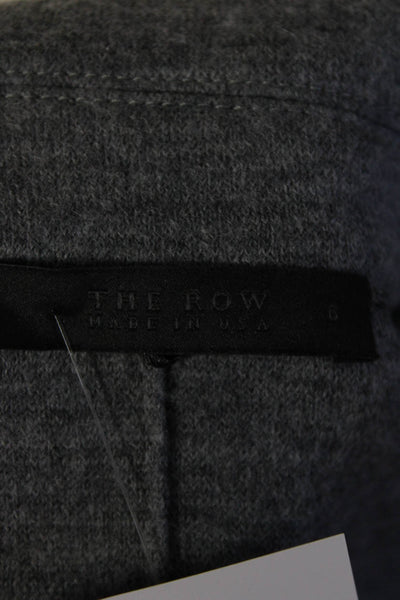 The Row Womens Two Button Notched Lapel Blazer Jacket Gray Wool Size 6