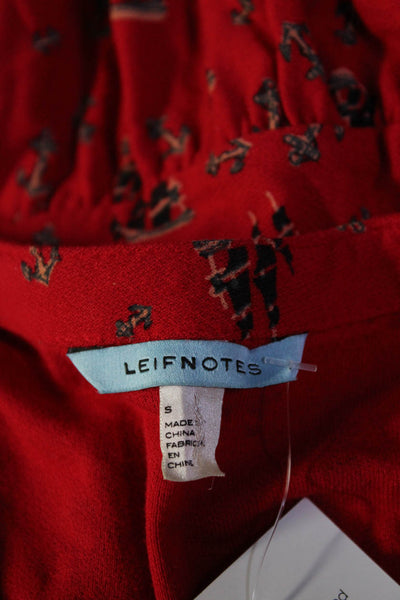 Leifnotes Womens Sleeveless Keyhole Anchor Ship Printed Dress Red Size Small