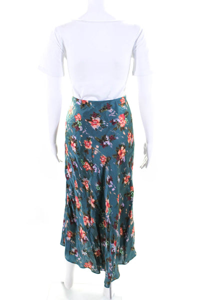 Zara Womens Satin Floral A-Line Maxi Skirt White Size M L Lot 2