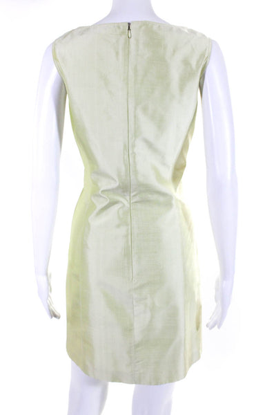 Kay Unger Women's V-Neck Sleeveless A-Line Mini Work Wear Dress Green Size 8