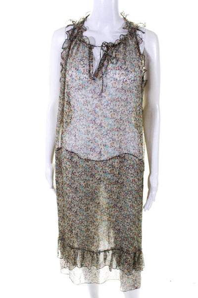 Zadig & Voltaire Womens Silk Reef Print Maxi Dress Multi Colored Size Medium
