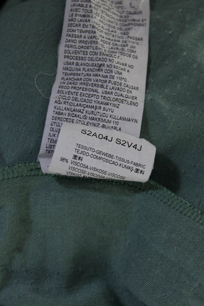 Emporio Armani Womens V Neck Sleeveless Dress Aqua Green Size EUR 44