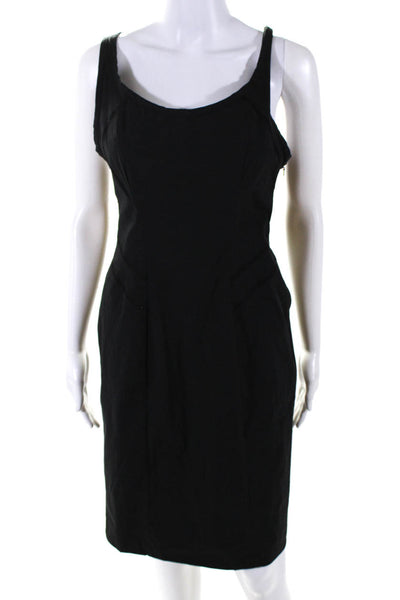 Prada Sport Womens Sleeveless Knee Length Dress Black Cotton Size EUR 44